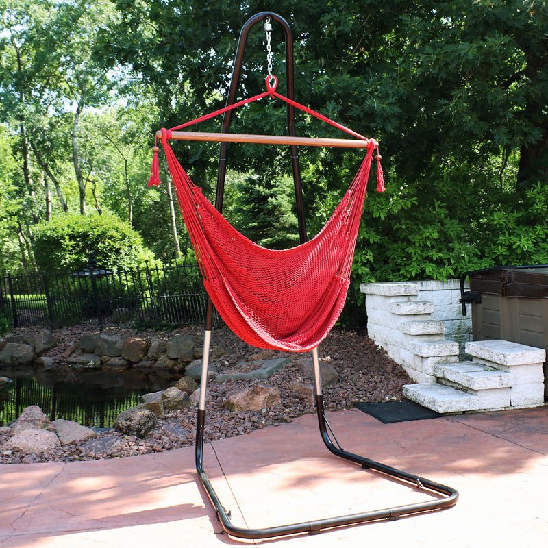 Sunnydaze Caribbean Extra Large Hammock Chair & Adjustable Stand