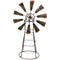 Sunnydaze Golden Farmhouse Metal Windmill Statue Garden Art - 26" H