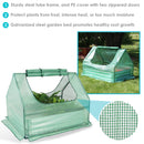 Sunnydaze Steel Raised Garden Bed and Mini Greenhouse Kit - Green