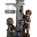 Sunnydaze Water Fountain Statue with Children Playing at Faucet - 40"