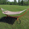 Sunnydaze 2-Person Double Rope Hammock with Wooden Stand
